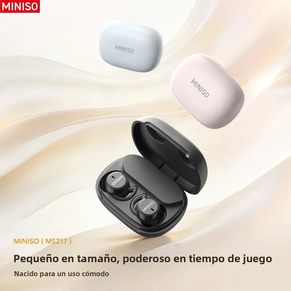 Audífonos MINISO MS217 para Dormir, Auriculares Bluetooth con Traducción IA, Audífonos Intrauditivos Inalámbricos Ideales para Dormir AANHORA-SHOPPING