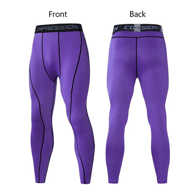 Pantalones de compresión para hombre para correr, ciclismo, baloncesto, fútbol, pantalones de chándal elásticos, mallas deportivas, pantalones con protección contra sarpullidos AANHORA-SHOPPING
