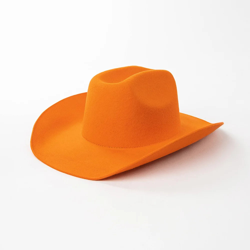 USPOP Sombrero de vaquero de lana 100% Sombrero de fieltro de ala ancha unisex Color sólido Estilo Fedora clásico Múltiples tamaños S-XL Otoño Invierno AANHORA-SHOPPING