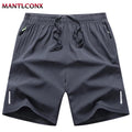 Pantalones Cortos Deportivos de Verano para Hombre, Ropa Deportiva Fresca, Pantalones Cortos Deportivos Casuales, Pantalones Cortos para Gimnasio, Entrenamiento, Correr, Color Negro y Gris AANHORA-SHOPPING