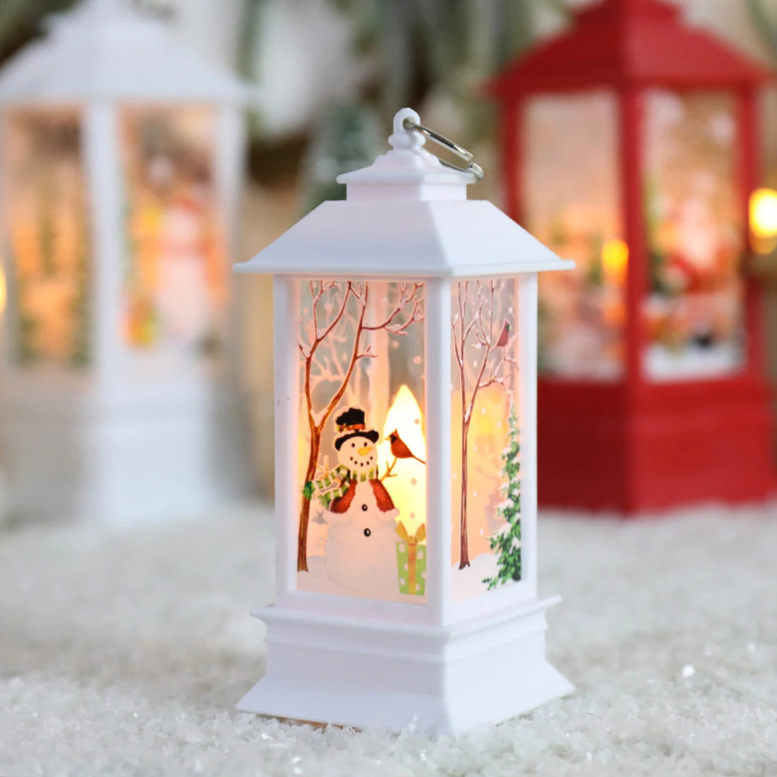 Linterna de Navidad con adornos de luz nocturna, lámpara colgante de Papá Noel y muñeco de nieve para el hogar, decoración de fiesta de año nuevo, 1 unidad AANHORA-SHOPPING