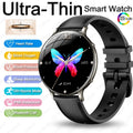 Reloj Inteligente AMOLED Ultrafino para Mujer, Pantalla Siempre Encendida, Linterna LED, Brazalete de Moda, Llamadas por BT, Monitoreo de Salud AANHORA-SHOPPING