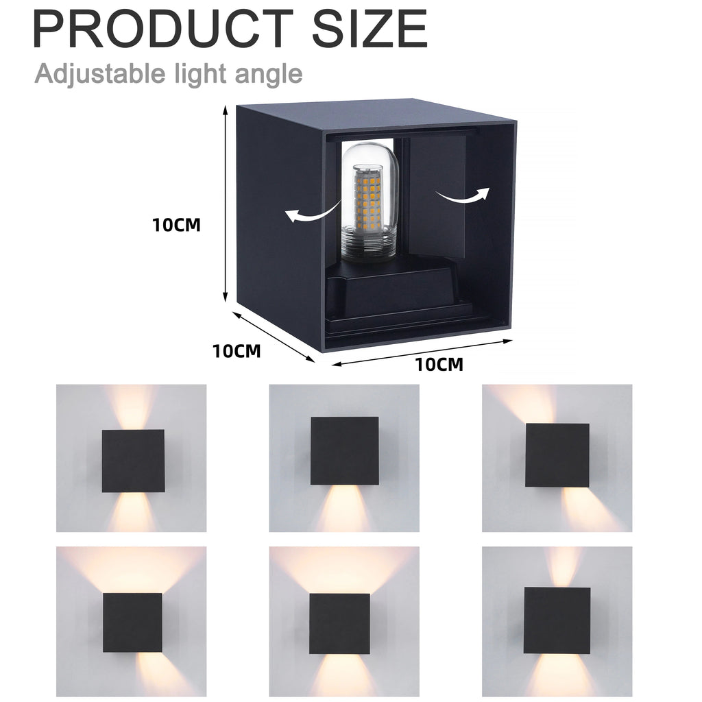 Lámpara de pared LED moderna impermeable IP65 luz de pared LED de aluminio exterior interior G9 bombilla reemplazable para sala de estar dormitorio pasillo AANHORA-SHOPPING