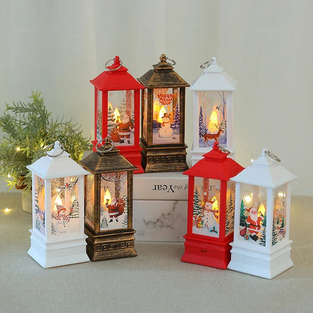 Linterna navideña de Papá Noel, luces de viento, decoración navideña para el hogar, adornos navideños 2022, regalos de Año Nuevo 2023 AANHORA-SHOPPING