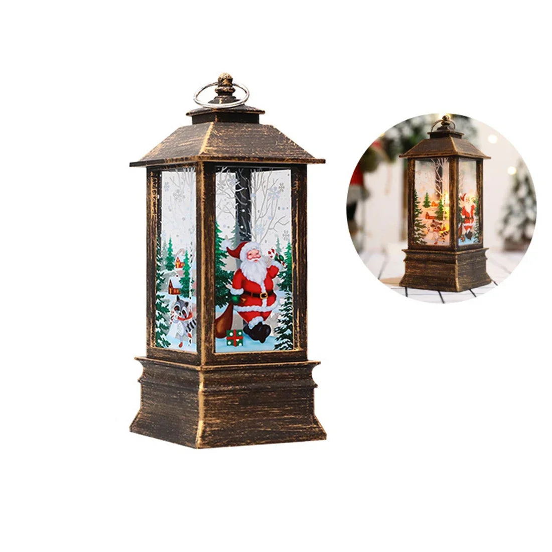 Linterna navideña de Papá Noel, luces de viento, decoración navideña para el hogar, adornos navideños 2022, regalos de Año Nuevo 2023 AANHORA-SHOPPING