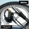 Auriculares USB tipo C HiFi bajo estéreo Control de volumen micrófono 3,5mm auriculares con cable para Galaxy S24 S23 S22 S21 Ultra iPhone 15 Pro Max AANHORA-SHOPPING