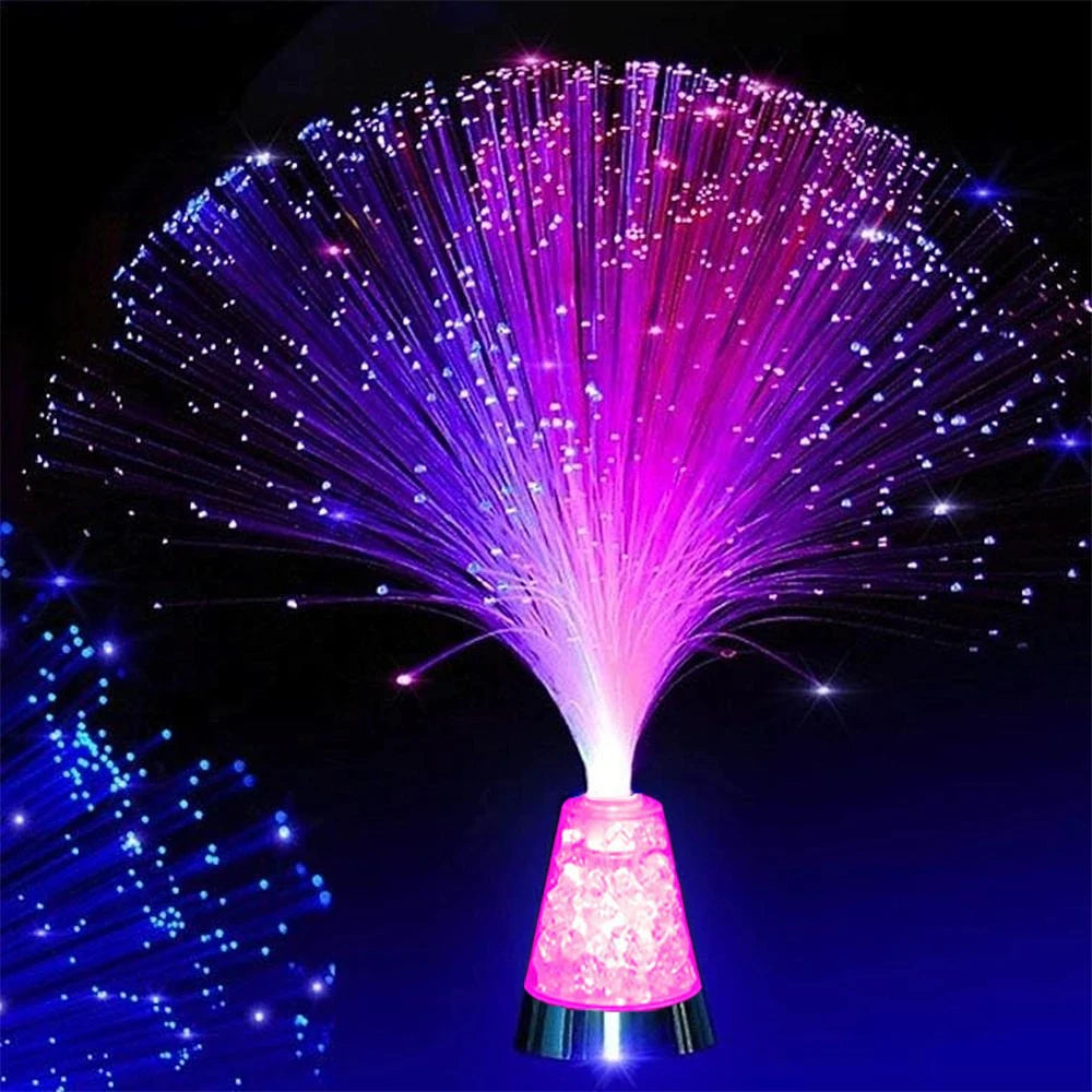 Lámpara LED Multicolor de fibra óptica, decoración Interior, lámpara de Festival de cielo estrellado, luz LED nocturna, lámpara de ambiente de Camping AANHORA-SHOPPING