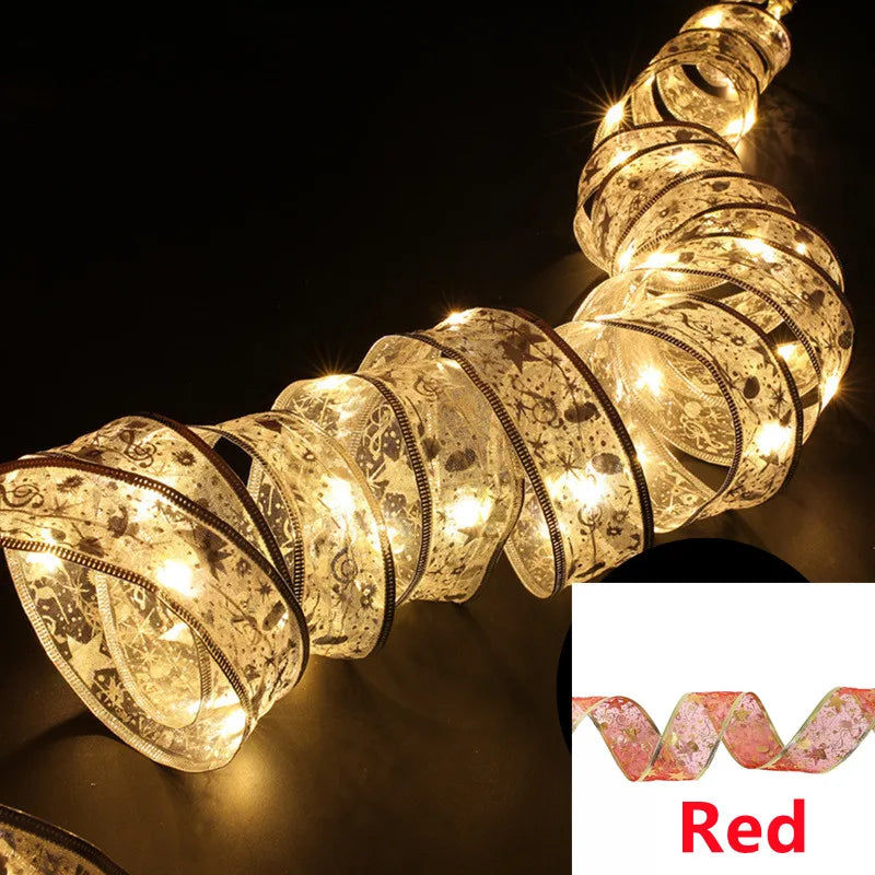 Aswesaw decoración de árbol de Navidad 10m cinta LED guirnaldas de luces cuerdas cinta de Navidad con LED Navidad Año Nuevo 2023 decoración del hogar AANHORA-SHOPPING