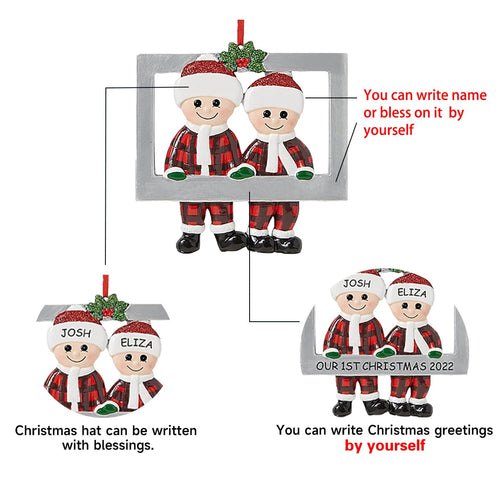 Colgante de Navidad DIY, adornos navideños familiares personales para el hogar, adorno colgante para árbol de Navidad, Año Nuevo 2026 AANHORA-SHOPPING