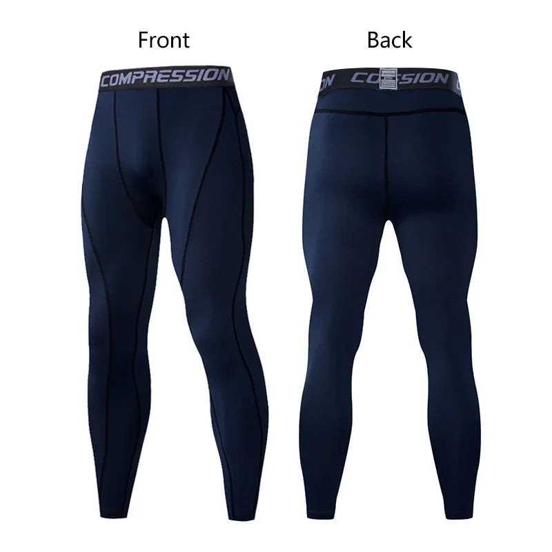 Pantalones de compresión para hombre para correr, ciclismo, baloncesto, fútbol, pantalones de chándal elásticos, mallas deportivas, pantalones con protección contra sarpullidos AANHORA-SHOPPING