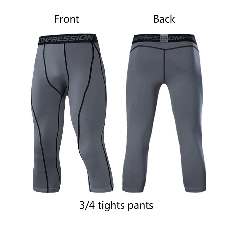 Pantalones de compresión para hombre para correr, ciclismo, baloncesto, fútbol, pantalones de chándal elásticos, mallas deportivas, pantalones con protección contra sarpullidos AANHORA-SHOPPING