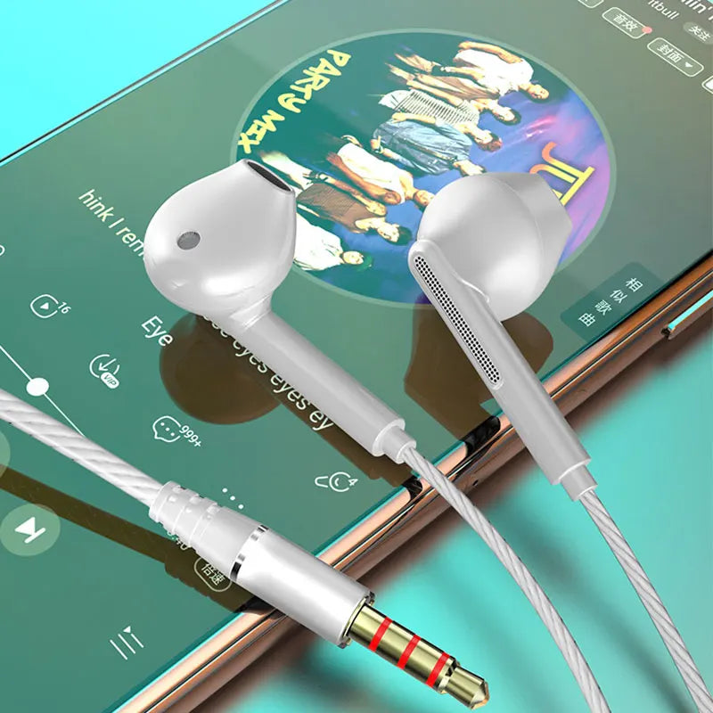 EARDECO-auriculares intrauditivos con micrófono, cascos con cable, graves pesados, estéreo, con cable, para juegos y teléfonos AANHORA-SHOPPING