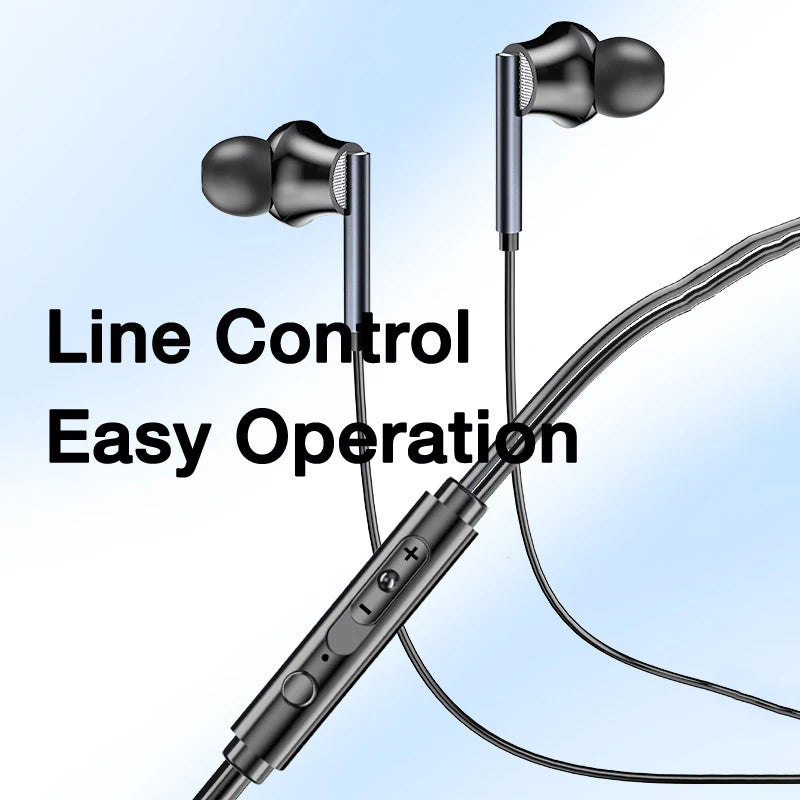 EARDECO-auriculares con cable de 3,5mm con micrófono, intrauditivos con cable, manos libres, estéreo, graves AANHORA-SHOPPING