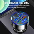 Car Charger 6 Ports Quick Charger QC3.0 Fast Charging Multi-function Adapters PD With Display Ambient Auto Sockets Accessories AANHORA-SHOPPING