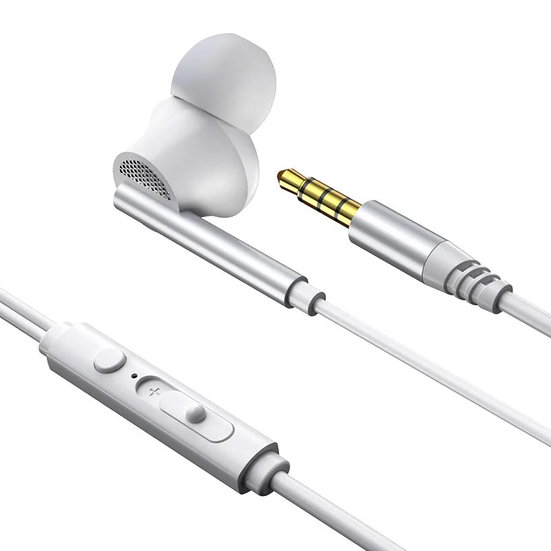 EARDECO-auriculares con cable de 3,5mm con micrófono, intrauditivos con cable, manos libres, estéreo, graves AANHORA-SHOPPING