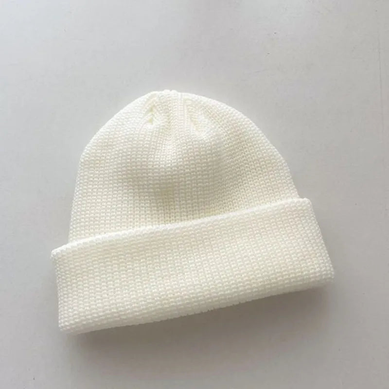 Gorro de Punto para Hombre y Mujer, Gorros de Lana, Moda Simple, Cálidos y a la Moda, Gorros Sólidos para Otoño e Invierno, Estilo Moderno AANHORA-SHOPPING