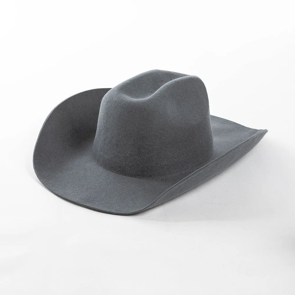 USPOP Sombrero de vaquero de lana 100% Sombrero de fieltro de ala ancha unisex Color sólido Estilo Fedora clásico Múltiples tamaños S-XL Otoño Invierno AANHORA-SHOPPING