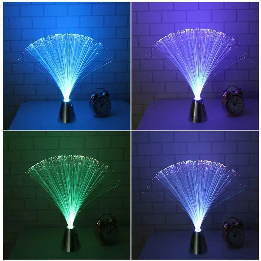 Lámpara LED Multicolor de fibra óptica, decoración Interior, lámpara de Festival de cielo estrellado, luz LED nocturna, lámpara de ambiente de Camping AANHORA-SHOPPING