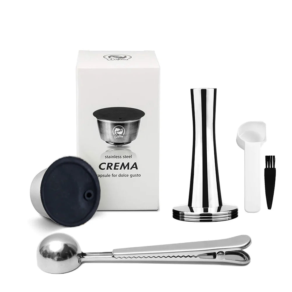 ICafilas for Dolce Gusto Crema Coffee Filters Reusable Refillable Coffee Capsule Stainless Steel Pod Nescafe Baskets Lumio Cup AANHORA-SHOPPING