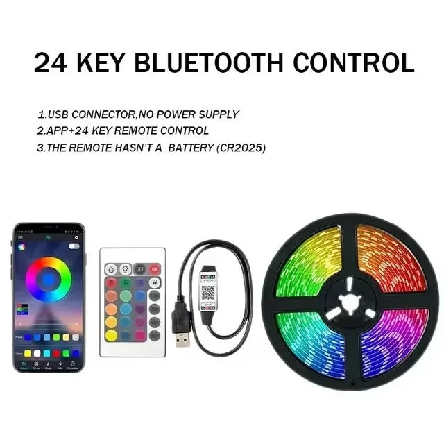 5V Usb Adhesive Rgb Led Light Strip Color Changing Ice String Christmas Lighting Led Tape 1M 15 M 20 Meter Tv Led Backlight Band AANHORA-SHOPPING