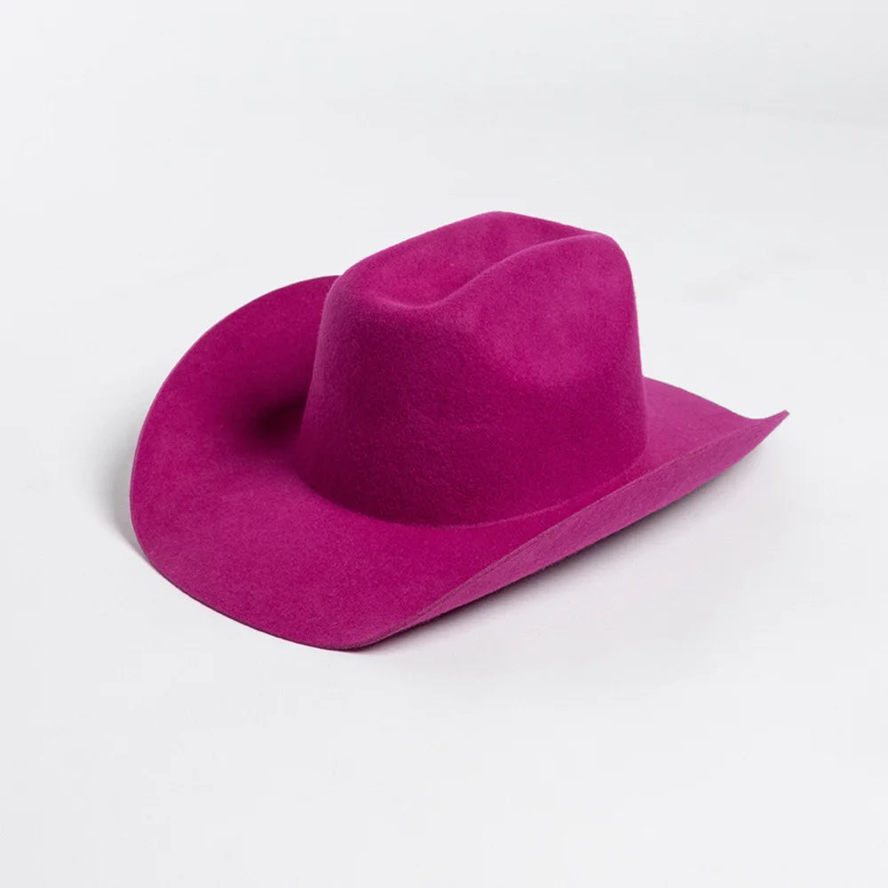 USPOP Sombrero de vaquero de lana 100% Sombrero de fieltro de ala ancha unisex Color sólido Estilo Fedora clásico Múltiples tamaños S-XL Otoño Invierno AANHORA-SHOPPING