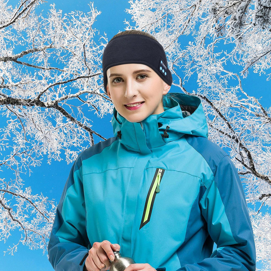 Auriculares Bluetooth con diadema para dormir, auriculares inalámbricos cálidos, altavoces deportivos para música, banda para dormir para mujeres y hombres, negro, azul, rojo AANHORA-SHOPPING