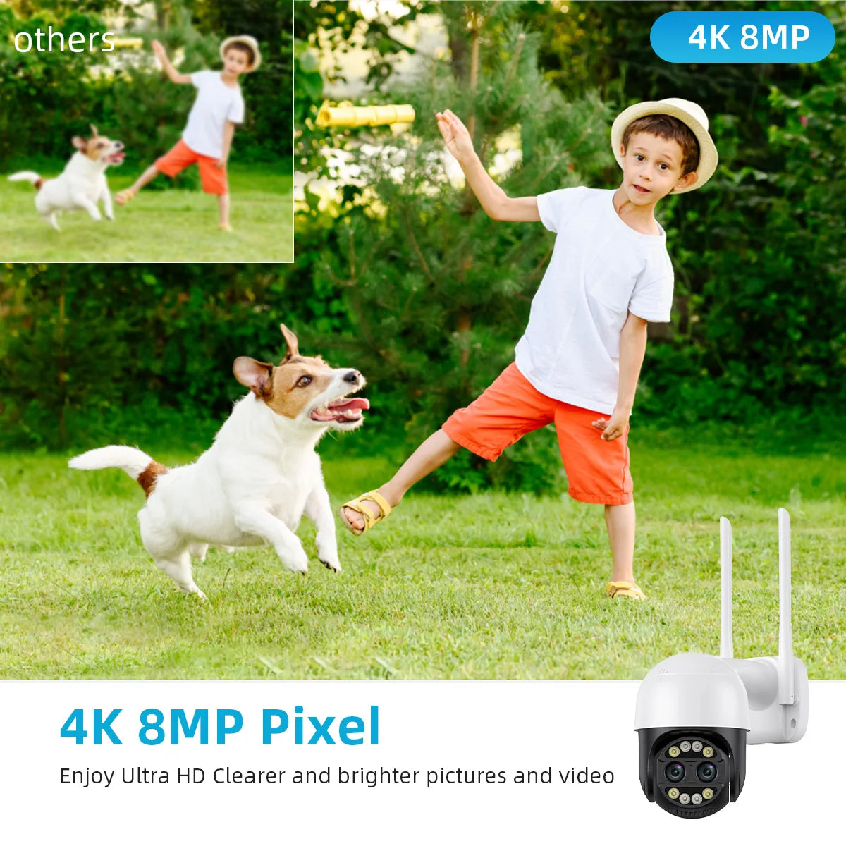 8X Digital Zoom 8MP PTZ WiFi Camera Dual Lens Night Vision Human Detection CCTV Video Surveillance Camera 4K Security IP Camera AANHORA-SHOPPING
