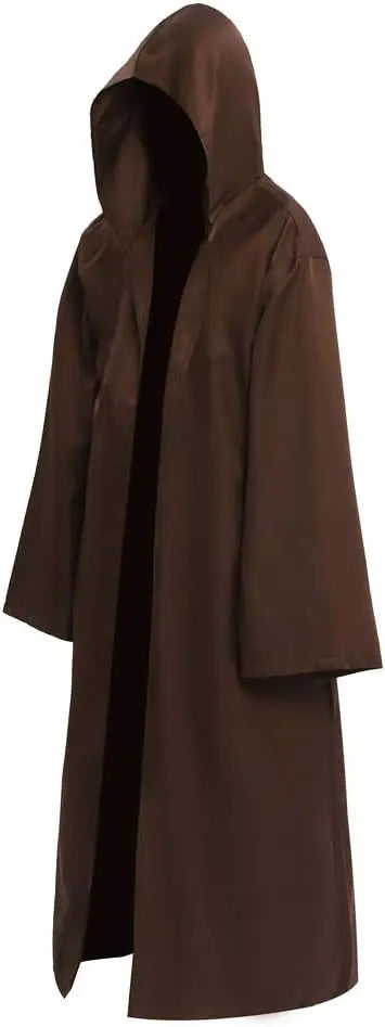 Túnica de mago con capucha, capa de Halloween, disfraces de Cosplay, disfraces de cosplay marrones, 2024 AANHORA-SHOPPING