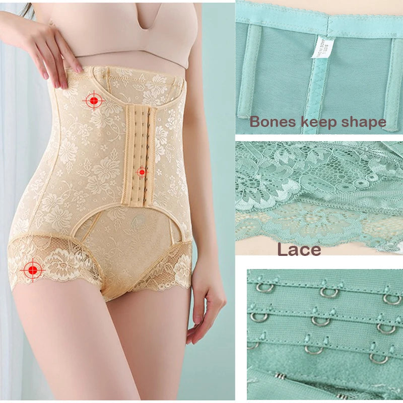 Dimmkof-bragas moldeadoras de cuerpo de encaje, ropa interior moldeadora, cintura alta, Control de barriga, moldeador de cuerpo, ropa interior, bragas, cintura adelgazante AANHORA-SHOPPING
