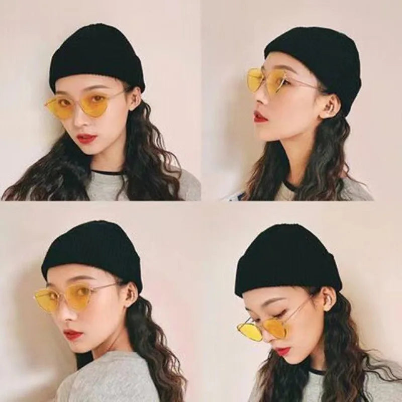 Gorro de Punto para Hombre y Mujer, Gorros de Lana, Moda Simple, Cálidos y a la Moda, Gorros Sólidos para Otoño e Invierno, Estilo Moderno AANHORA-SHOPPING