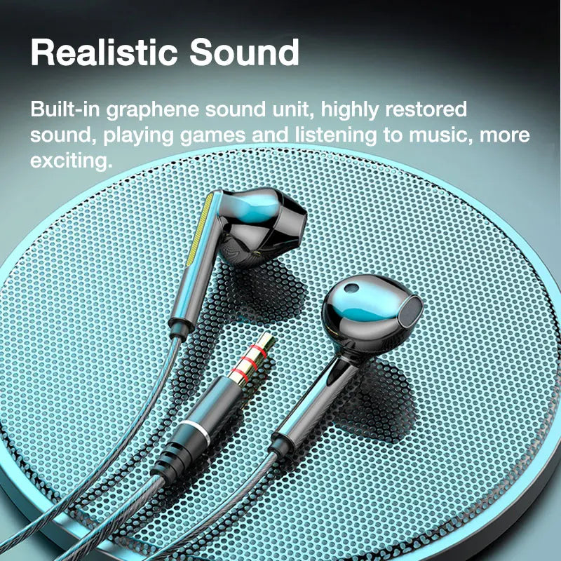 EARDECO-auriculares intrauditivos con micrófono, cascos con cable, graves pesados, estéreo, con cable, para juegos y teléfonos AANHORA-SHOPPING