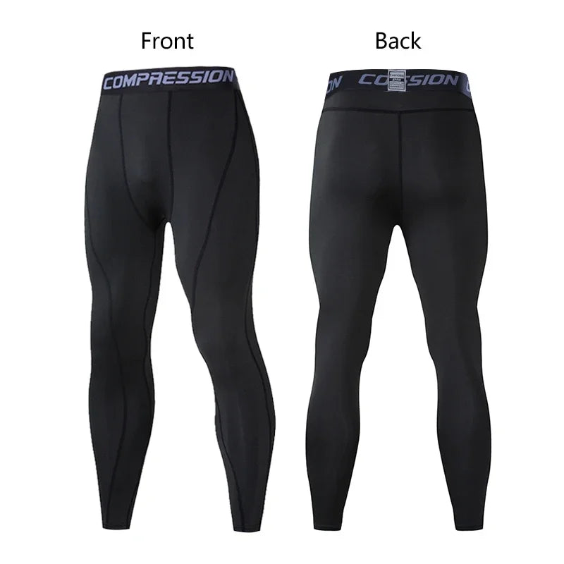 Pantalones de compresión para hombre para correr, ciclismo, baloncesto, fútbol, pantalones de chándal elásticos, mallas deportivas, pantalones con protección contra sarpullidos AANHORA-SHOPPING