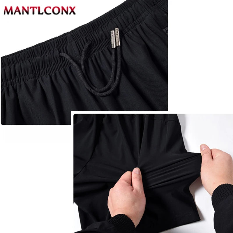 Pantalones Cortos Deportivos de Verano para Hombre, Ropa Deportiva Fresca, Pantalones Cortos Deportivos Casuales, Pantalones Cortos para Gimnasio, Entrenamiento, Correr, Color Negro y Gris AANHORA-SHOPPING