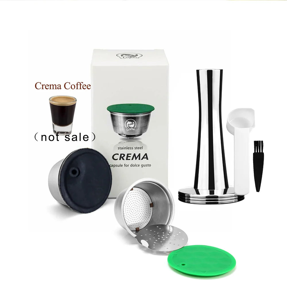 ICafilas for Dolce Gusto Crema Coffee Filters Reusable Refillable Coffee Capsule Stainless Steel Pod Nescafe Baskets Lumio Cup AANHORA-SHOPPING