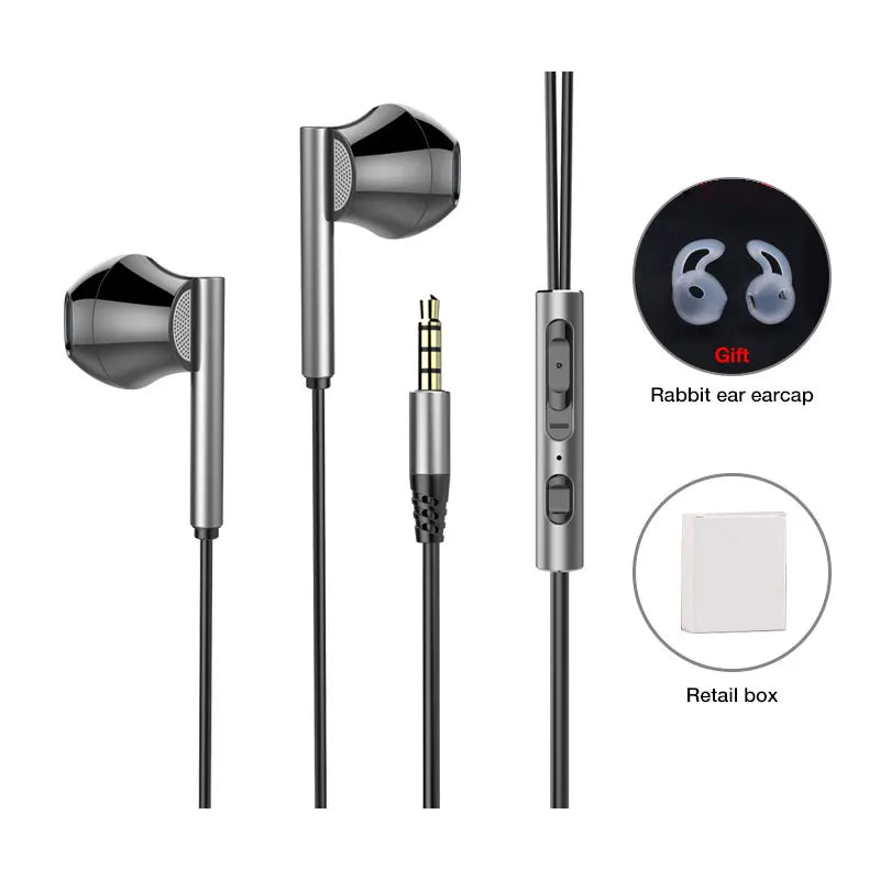 Audífonos Intrauditivos con Cable EARDECO, 8 Núcleos, 3.5mm, Auriculares Estéreo con Micrófono, Música Hifi AANHORA-SHOPPING