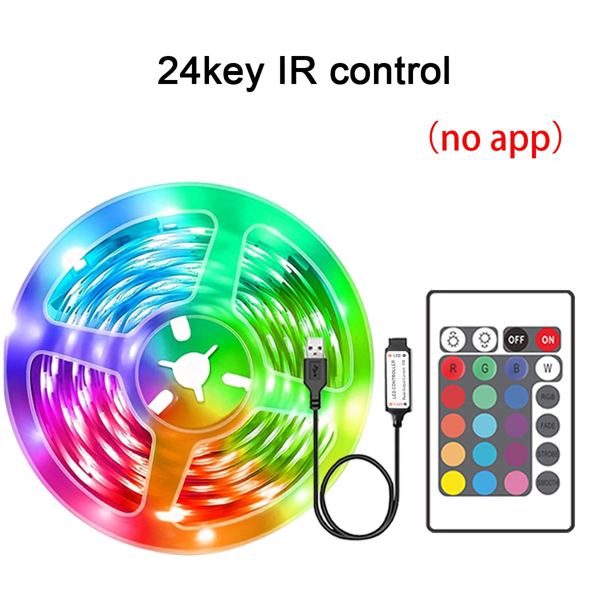 RGB Led Strip Lights 5m 10m 20m 30m Led Room Light with APP Control Flexible Ribbon Luces Led Tape for Room Bedroom Decoration AANHORA-SHOPPING