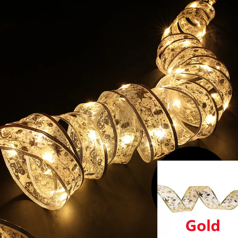 Aswesaw decoración de árbol de Navidad 10m cinta LED guirnaldas de luces cuerdas cinta de Navidad con LED Navidad Año Nuevo 2023 decoración del hogar AANHORA-SHOPPING