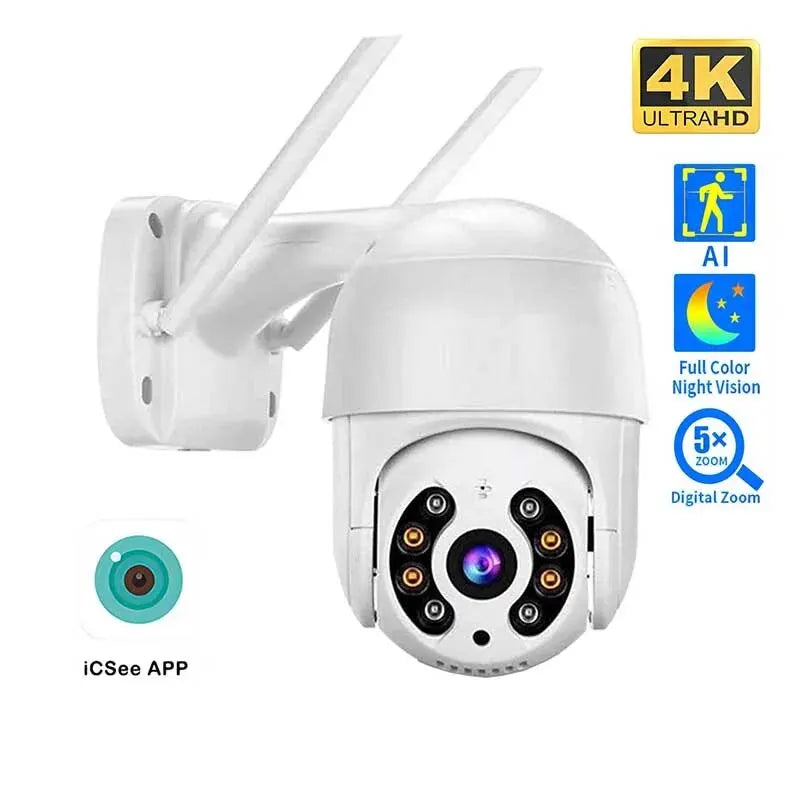 8MP 4K IP Camera 5MP Speed Dome Auto Tracking PTZ Camera Smart Home Outdoor Wireless WIFI Camera Surveillance Monitor AANHORA-SHOPPING