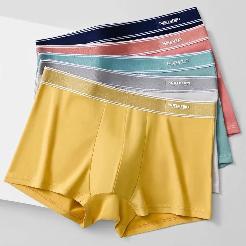 Ropa interior caliente para hombre, Boxer de algodón para hombre, calzoncillos de marca, bragas masculinas, pantalones cortos transpirables, bolsa convexa en U de talla grande L-5XL AANHORA-SHOPPING