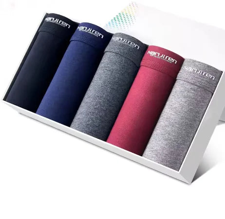 Ropa interior caliente para hombre, Boxer de algodón para hombre, calzoncillos de marca, bragas masculinas, pantalones cortos transpirables, bolsa convexa en U de talla grande L-5XL AANHORA-SHOPPING
