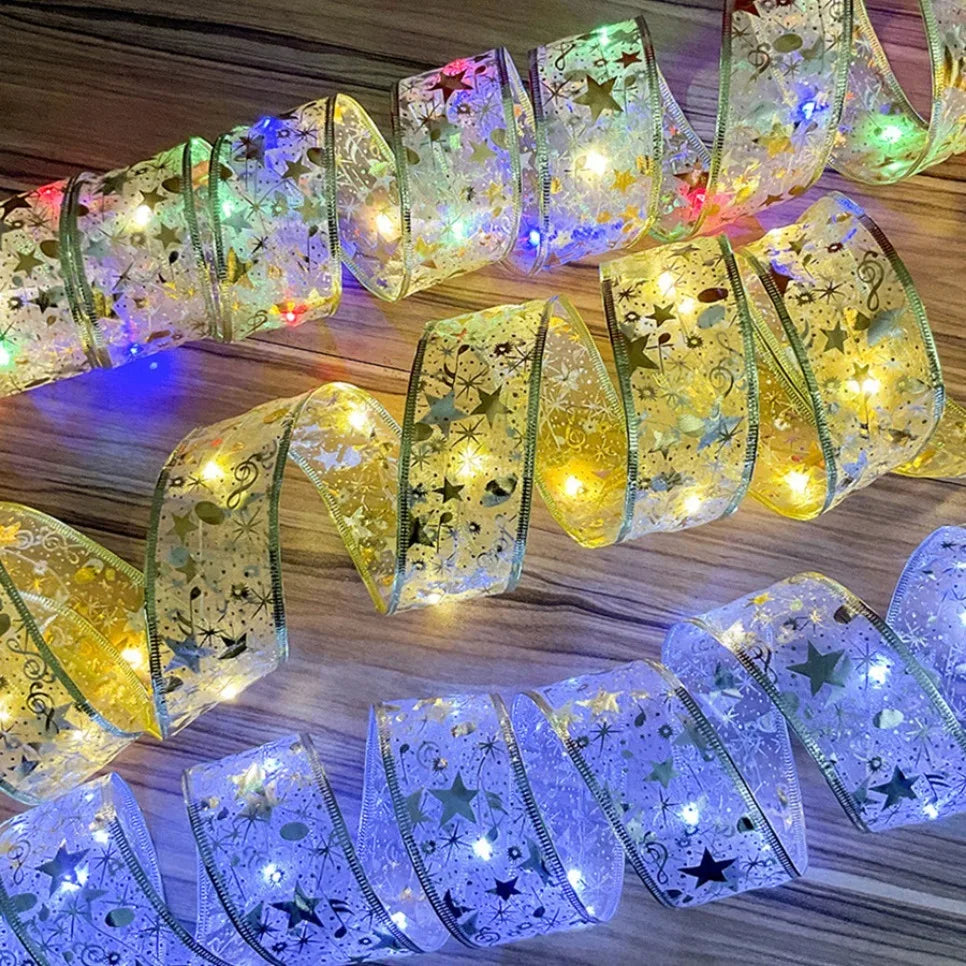 Aswesaw decoración de árbol de Navidad 10m cinta LED guirnaldas de luces cuerdas cinta de Navidad con LED Navidad Año Nuevo 2023 decoración del hogar AANHORA-SHOPPING