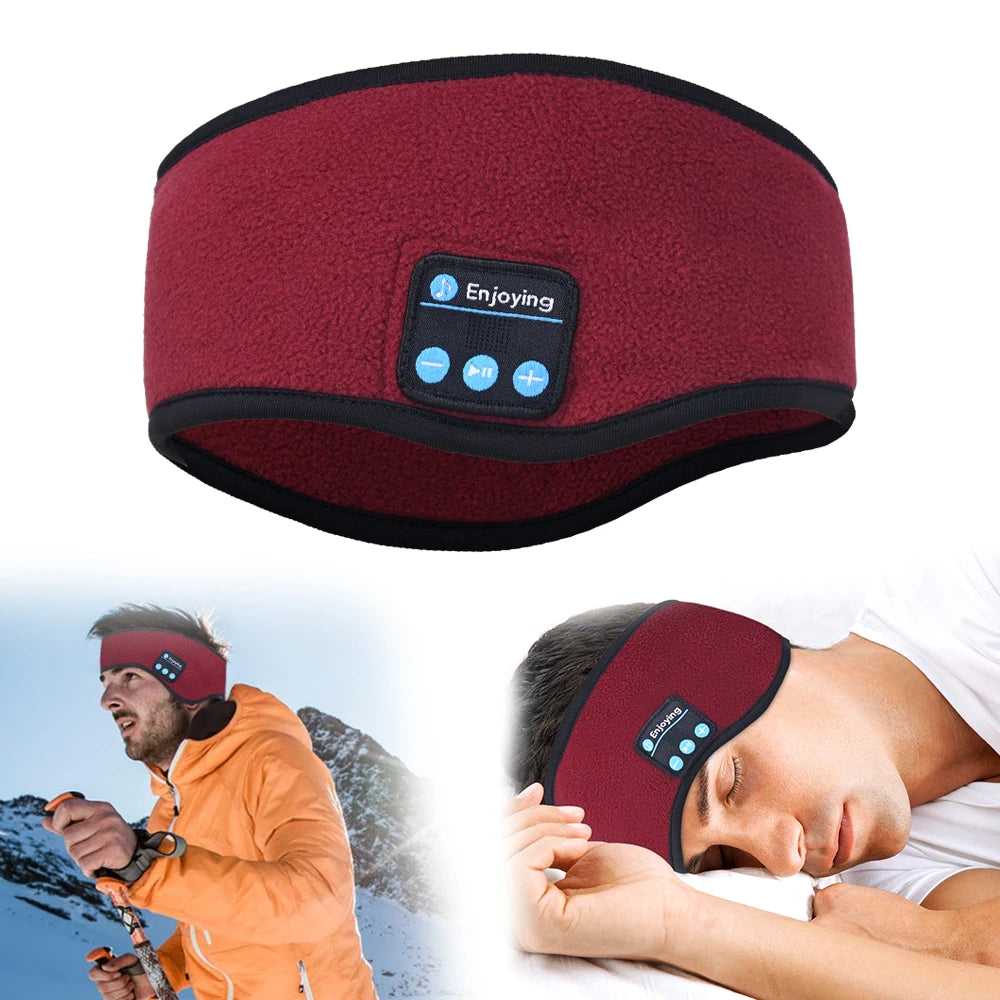 Auriculares Bluetooth con diadema para dormir, auriculares inalámbricos cálidos, altavoces deportivos para música, banda para dormir para mujeres y hombres, negro, azul, rojo AANHORA-SHOPPING