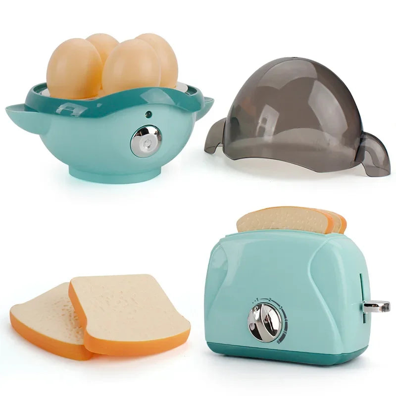 Juguetes de cocina de imitación, juego de accesorios de cocina para niños, cafetera, batidora, tostadora con luces y sonidos realistas AANHORA-SHOPPING