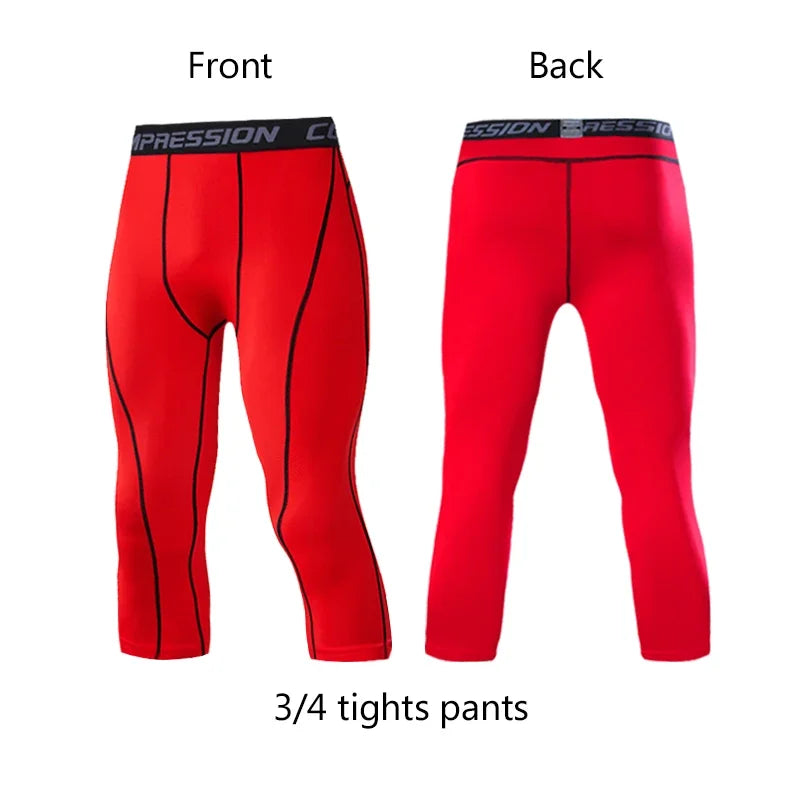 Pantalones de compresión para hombre para correr, ciclismo, baloncesto, fútbol, pantalones de chándal elásticos, mallas deportivas, pantalones con protección contra sarpullidos AANHORA-SHOPPING