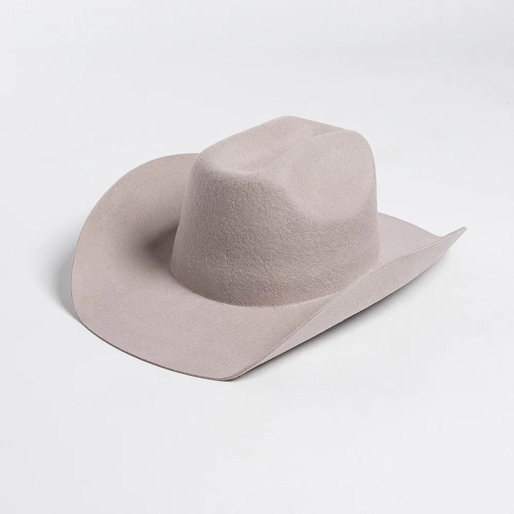 USPOP Sombrero de vaquero de lana 100% Sombrero de fieltro de ala ancha unisex Color sólido Estilo Fedora clásico Múltiples tamaños S-XL Otoño Invierno AANHORA-SHOPPING