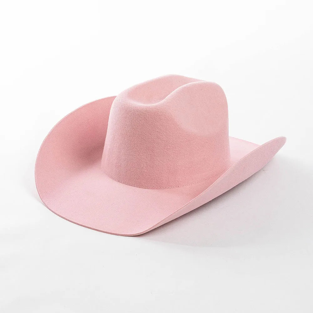 USPOP Sombrero de vaquero de lana 100% Sombrero de fieltro de ala ancha unisex Color sólido Estilo Fedora clásico Múltiples tamaños S-XL Otoño Invierno AANHORA-SHOPPING