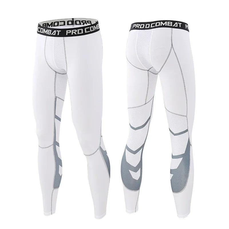Pantalones de compresión para hombre para correr, ciclismo, baloncesto, fútbol, pantalones de chándal elásticos, mallas deportivas, pantalones con protección contra sarpullidos AANHORA-SHOPPING