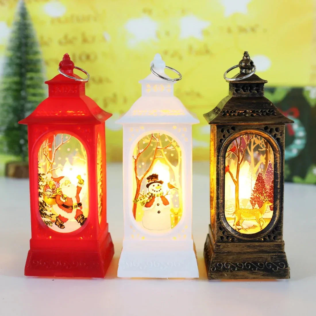 Linterna navideña de Papá Noel, luces de viento, decoración navideña para el hogar, adornos navideños 2022, regalos de Año Nuevo 2023 AANHORA-SHOPPING