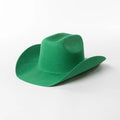 Sombrero de vaquero de lana 100%, accesorios del mismo color para otoño e invierno, sombrero de vaquero rizado clásico de Panamá, sombrero vaquero AANHORA-SHOPPING