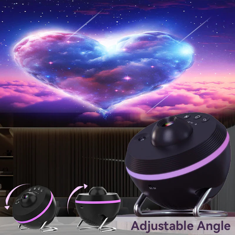 Proyector de estrellas Galaxy con meteorito, lámpara de luz nocturna Ultra clara, Bola Espacial giratoria, planetario, luces para niños G, 12 en 1 AANHORA-SHOPPING